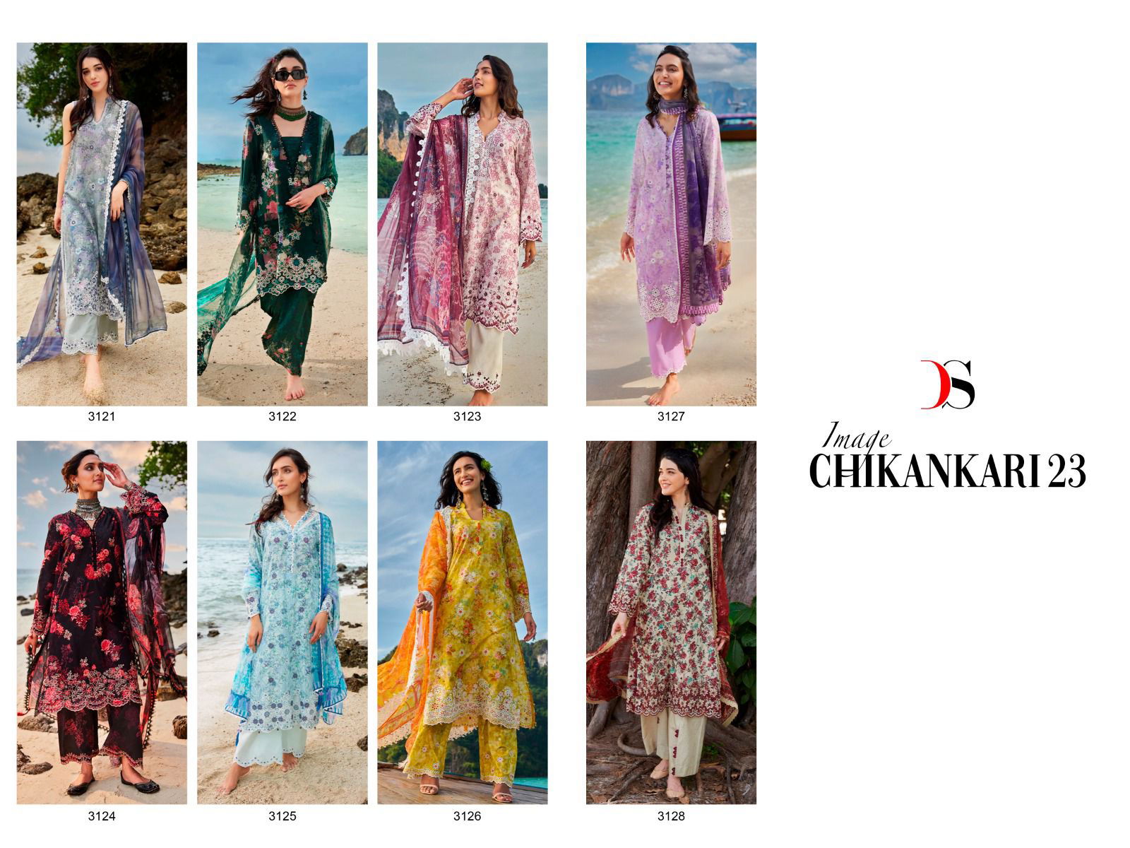 Image Chikankari collection 23 by Deepsy Pakistani Suits Catalog